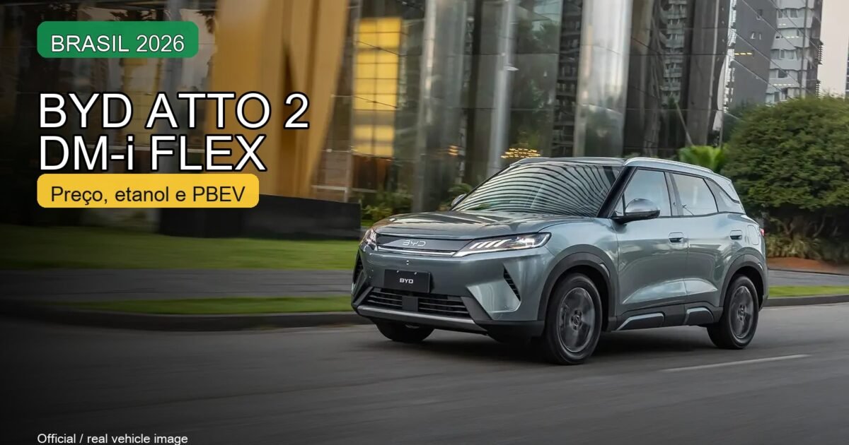 BYD Atto 2 DM-i Flex no Brasil: preço, etanol e se vale esperar o PBEV