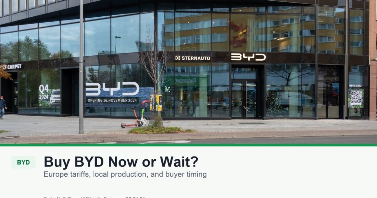 Should Europeans Buy a BYD Now or Wait for Local Production?