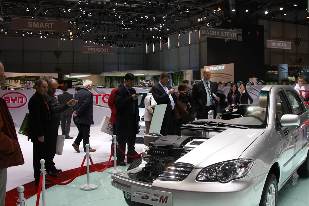BYD F3DM plug-in hybrid displayed at the 2008 Geneva Motor Show