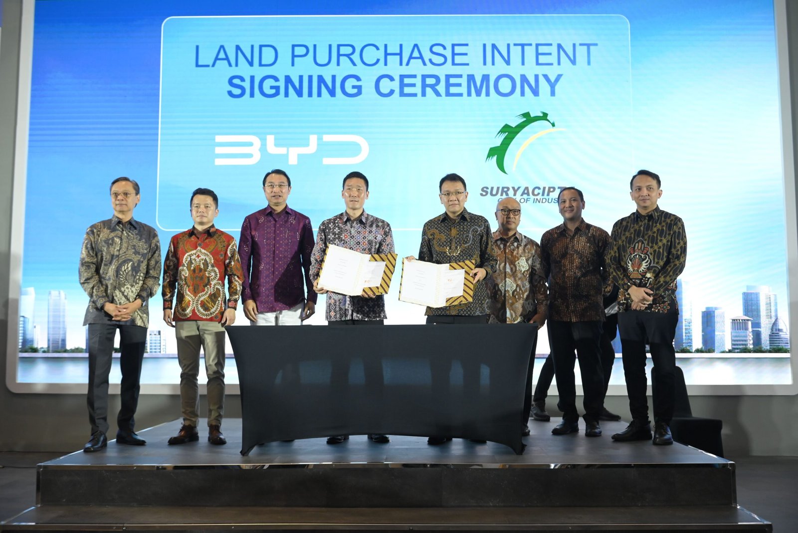 BYD and Suryacipta signing land purchase intent for the Subang electric vehicle industrial project