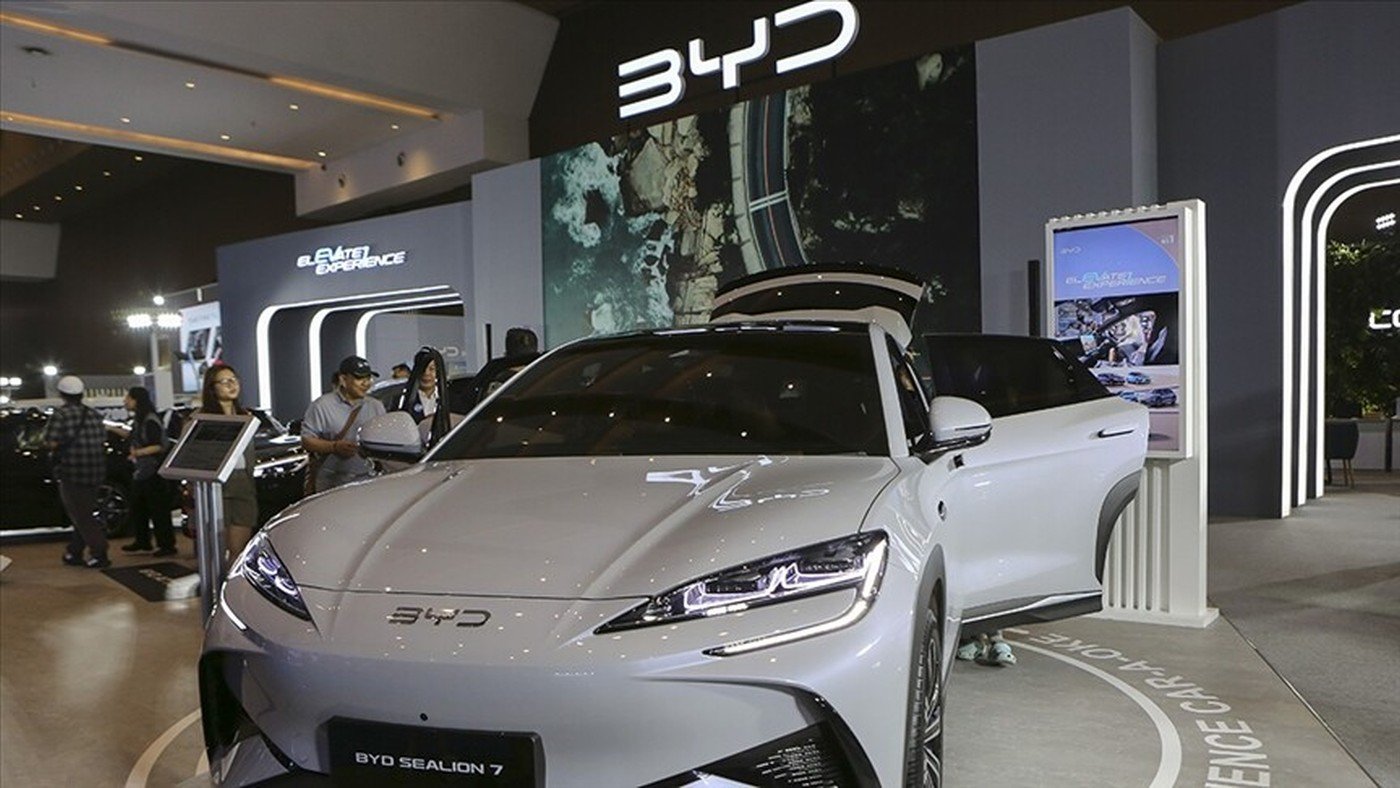 BYD vehicle at an event in Türkiye during the 2026 investment review