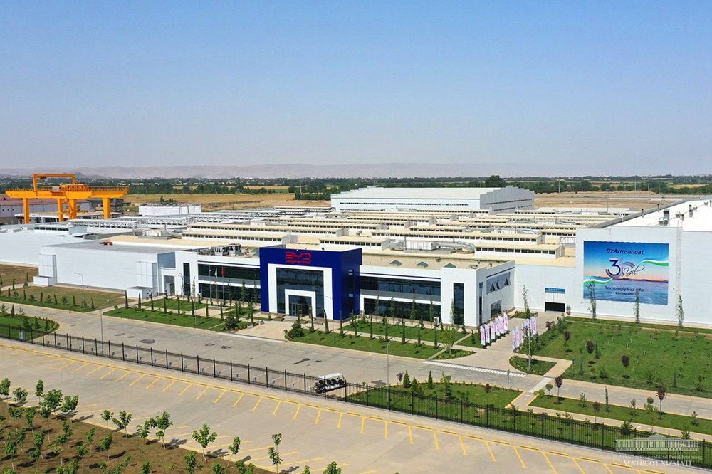 Exterior of the BYD Uzbekistan Factory joint venture production site in Jizzakh