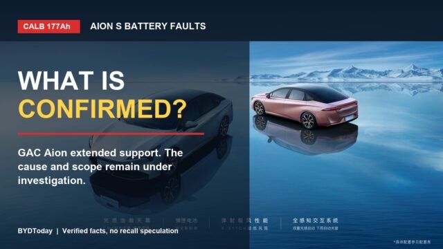 CALB 177Ah Battery Faults: What GAC Aion Confirmed