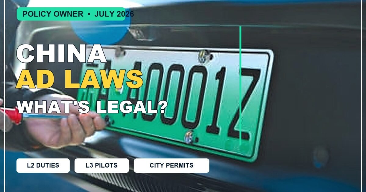 China Autonomous Driving Laws: National Rules and City Permits