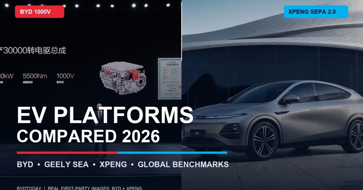 EV Platforms Compared: BYD e-Platform, Geely SEA, XPeng SEPA and More