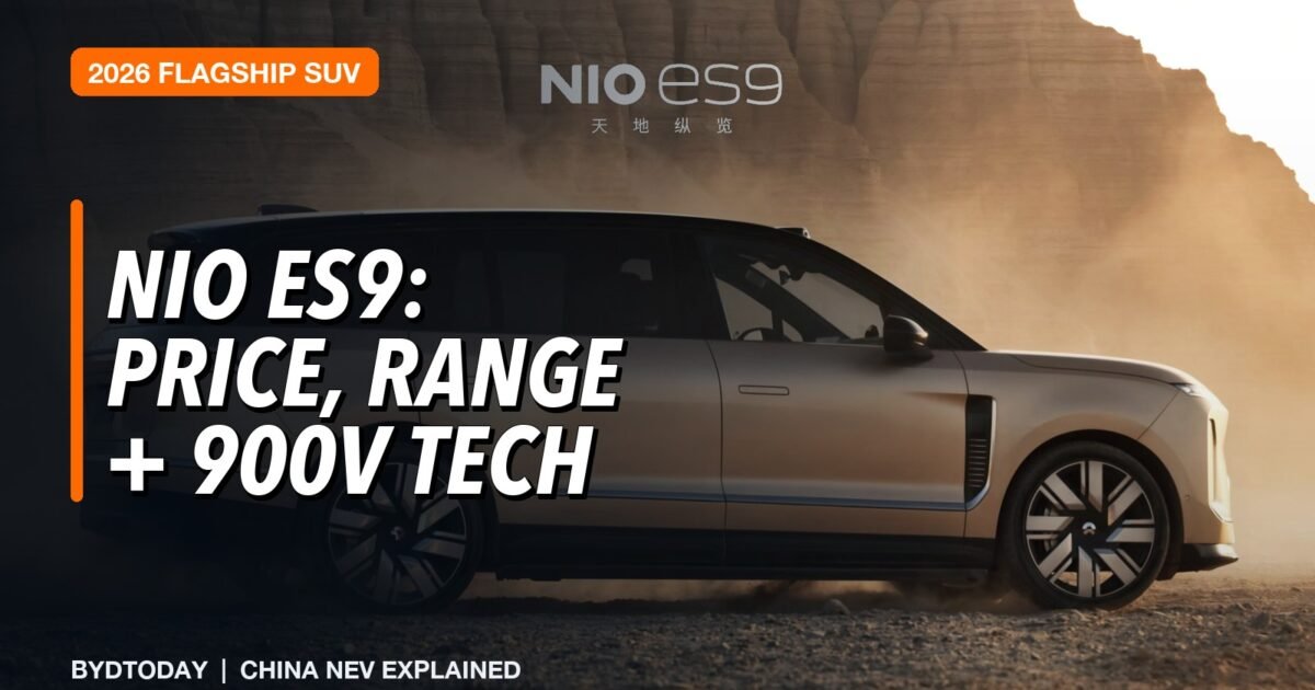 NIO ES9 2026: Price, 620 km Range, 900V Tech and BaaS