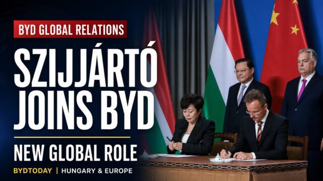 Hungary’s Ex-FM Péter Szijjártó Joins BYD in Global Role