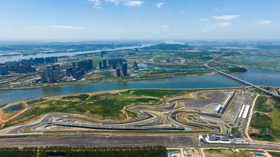 Wuhan intelligent connected vehicle test area showing roads used for controlled autonomous driving development