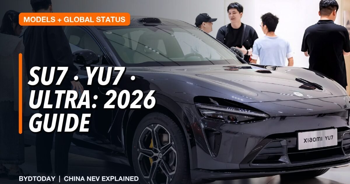 Xiaomi SU7, YU7 and Ultra (2026): Prices, Range and Global Status