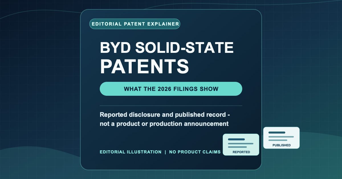 BYD Solid-State Battery Patents: What the 2026 Filings Show